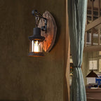 Wilveniel Pine Wood Wall Light-Moonnatur