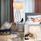 Erlenford Feather Floor Lamp-Moonnatur