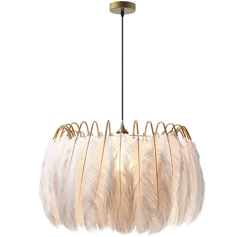 Grenelrose Feather Pendant Light-Moonnatur