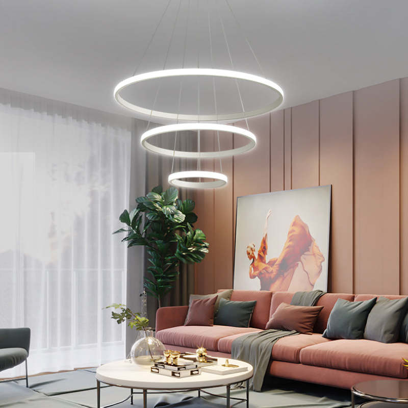 Zin Modern Ring Pendant Light, 2/3/4 Rings - Neutralighting