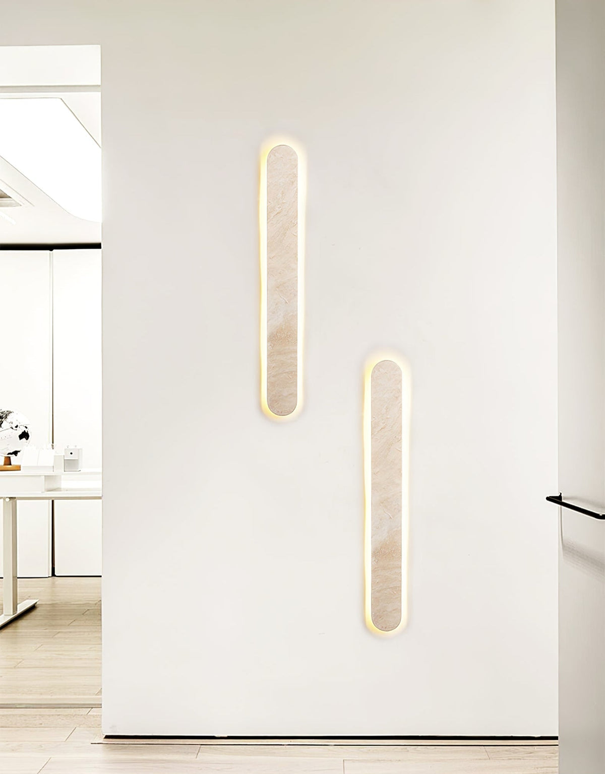 Wardenwell Travertine Wall Light-Moonnatur