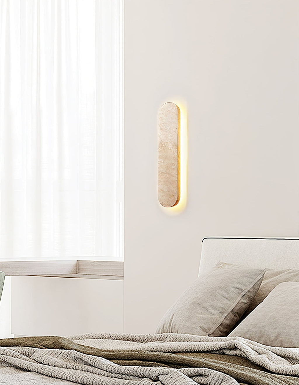 Wardenwell Travertine Wall Light-Moonnatur