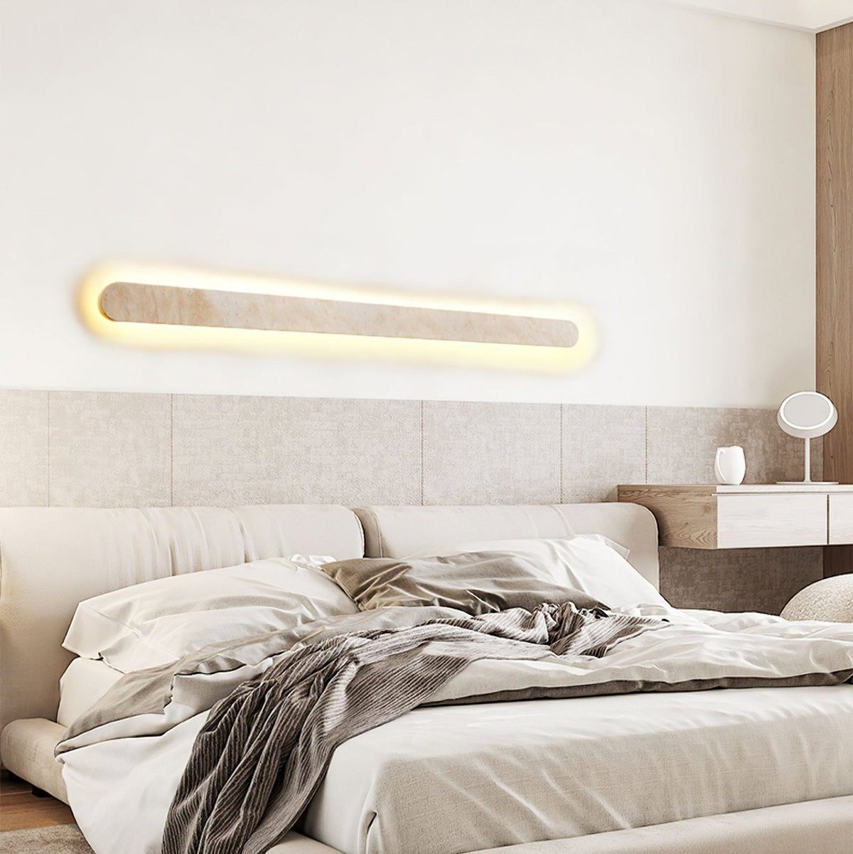 Wardenwell Travertine Wall Light-Moonnatur