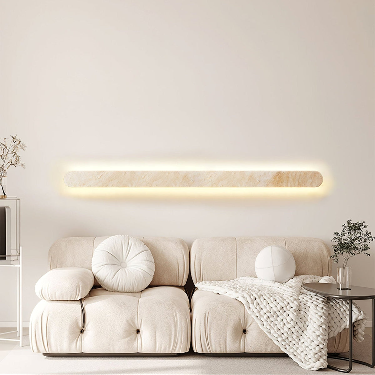 Wardenwell Travertine Wall Light-Moonnatur