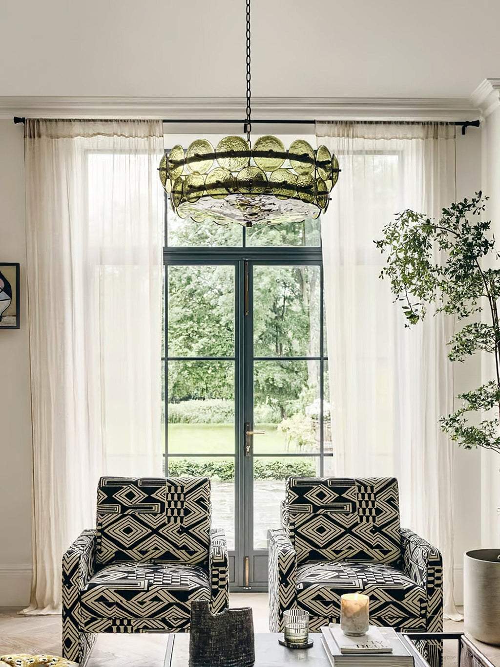 Iveria Glass Chandelier-Moonnatur