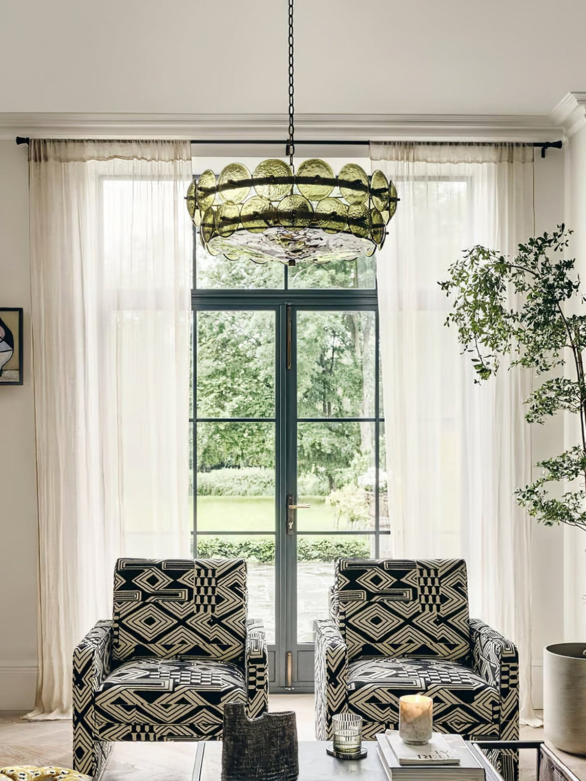 Iveria Glass Chandelier-Moonnatur