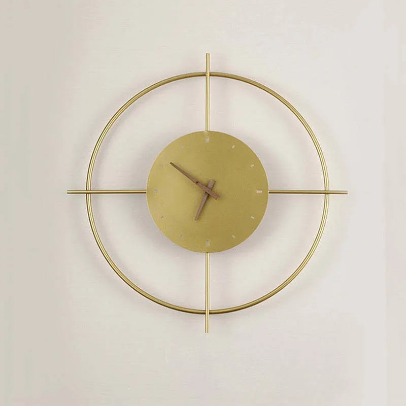 Glint Modern Clock Round Wall Lamp, Gold/Black - Neutralighting