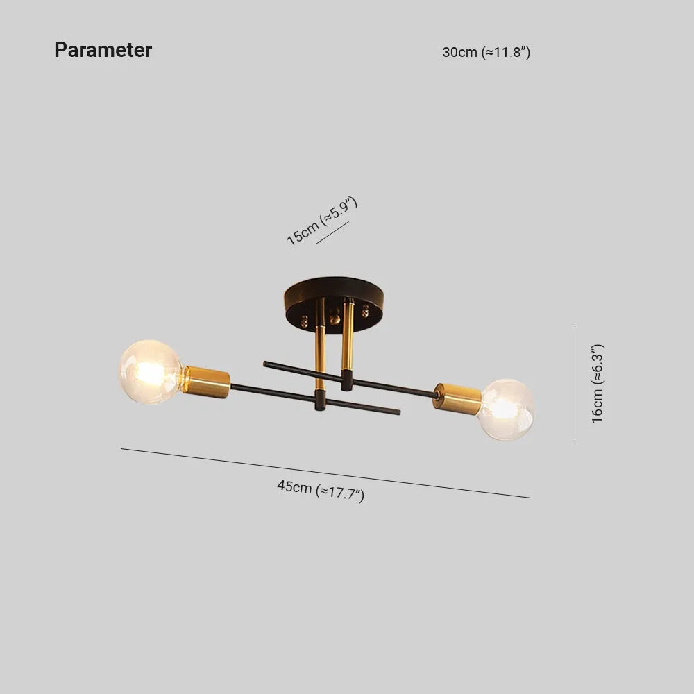 Finverheath Metal Ceiling Light-Moonnatur