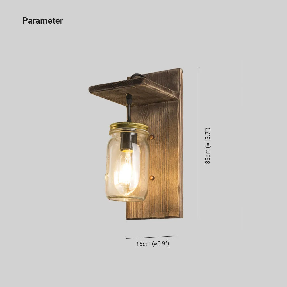 Weldenaria Pine Wood Wall Light-Moonnatur