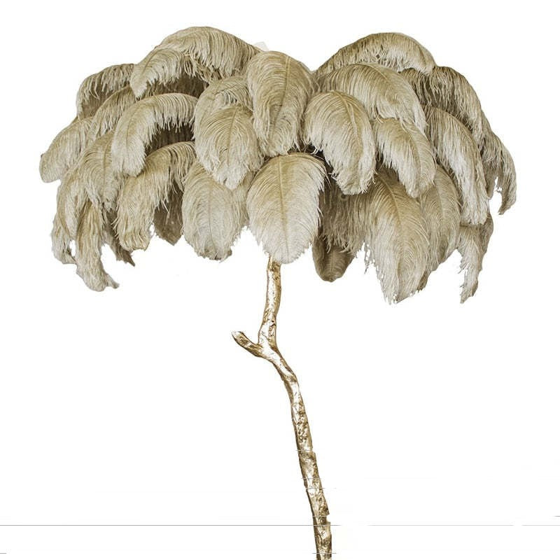 O'Moore Nordic Luxury Unique Ostrich Feather Floor Lamp/Table Lamp - Neutralighting