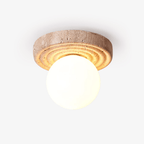Idrisenna Travertine Ceiling Light-Moonnatur