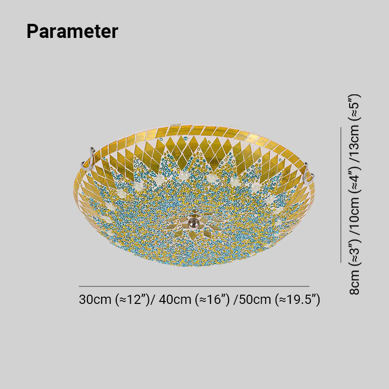 Kilvenina Glass Ceiling Light-Moonnatur