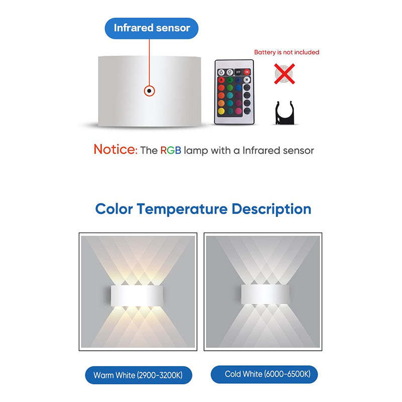 Tronix Modern Rectangular Metal Outdoor Wall Lamp, Black/White, Water-wave - Neutralighting
