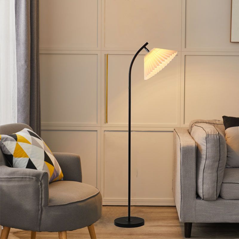 Erlenwood Fabric Floor Lamp-Moonnatur