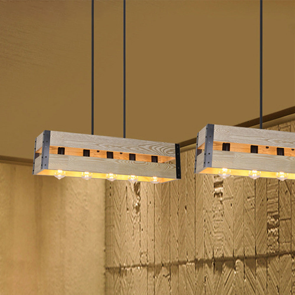 Dunselwood Pine Wood Pendant Light-Moonnatur
