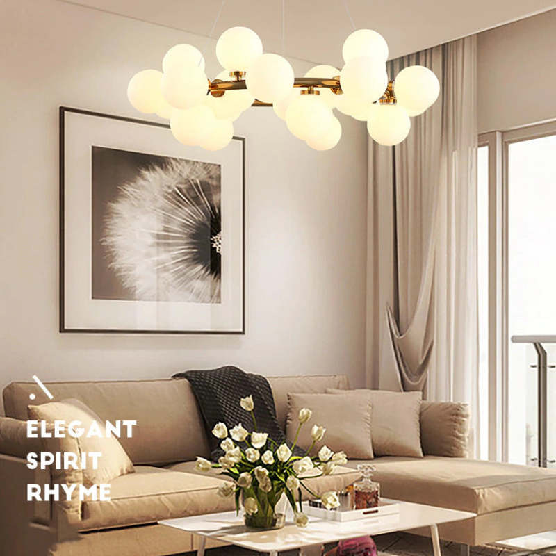 Lathenora Glass Chandelier-Moonnatur