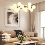 Lathenora Glass Chandelier-Moonnatur