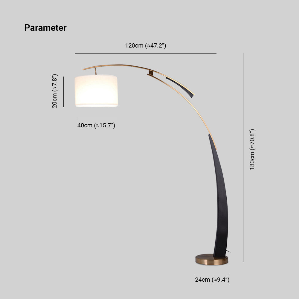 Torrenwren Fabric Floor Lamp-Moonnatur