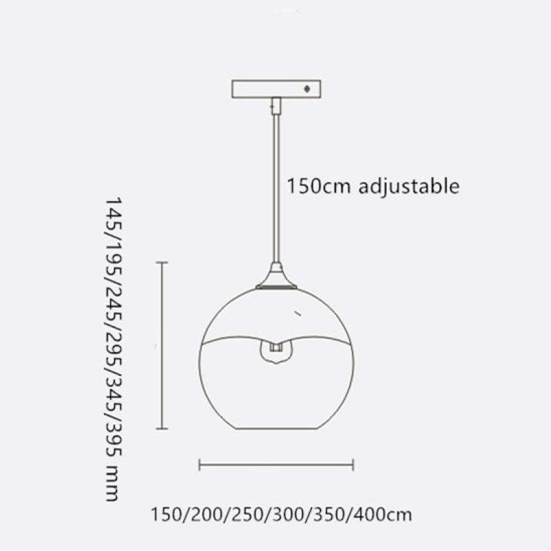 Brina Frosted Balloon Pendant Light Gradient - Neutralighting