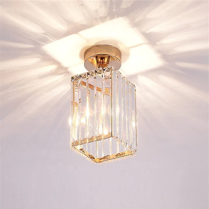 Stonel Modern Metal/Crystal Ceiling Light, 3 Colors - Neutralighting