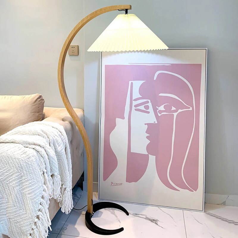 Ambelorie Fabric Floor Lamp-Moonnatur