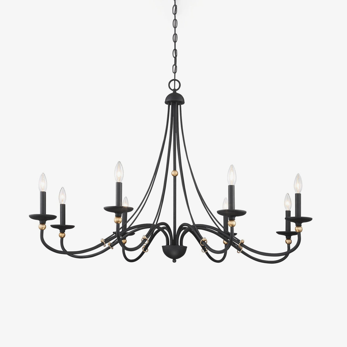 Veldenlyn Brass Chandelier-Moonnatur