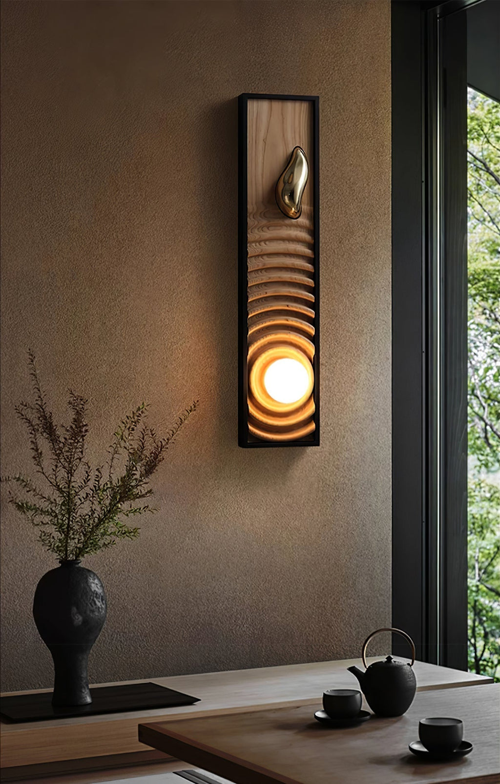 Orenelle Wood Wall Light-Moonnatur