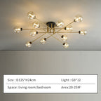 Inverrose Glass Chandelier-Moonnatur