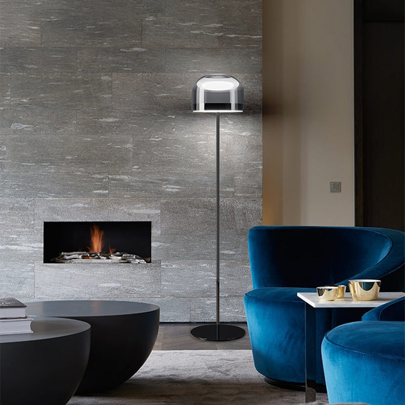 Wilvenelle Glass Floor Lamp-Moonnatur