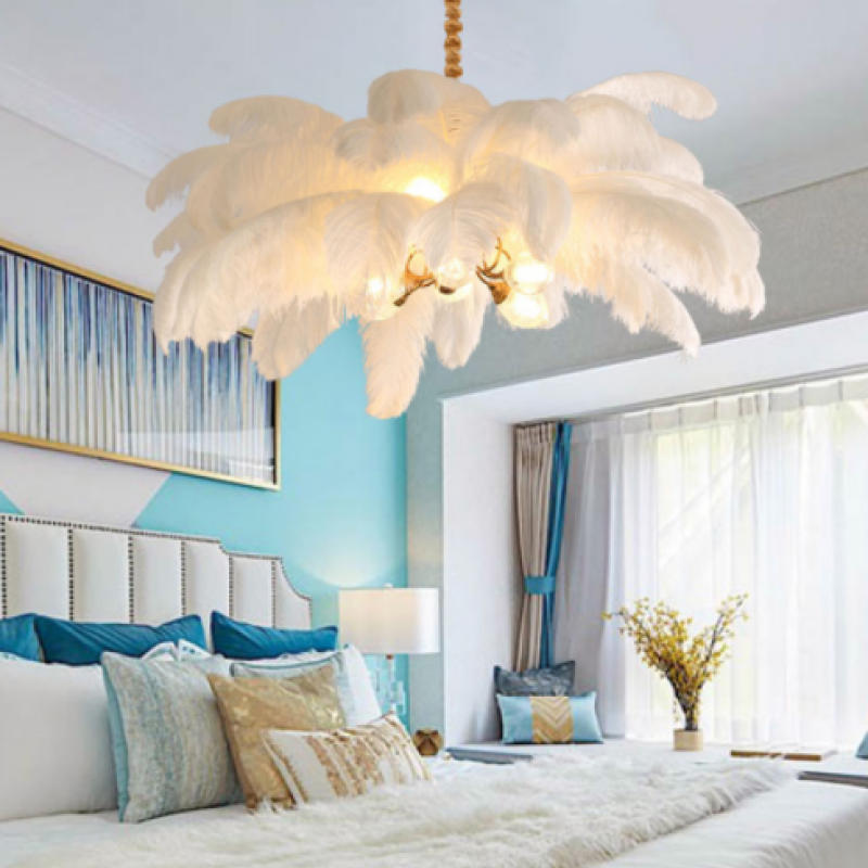 Dorrenwick Feather Pendant Light-Moonnatur