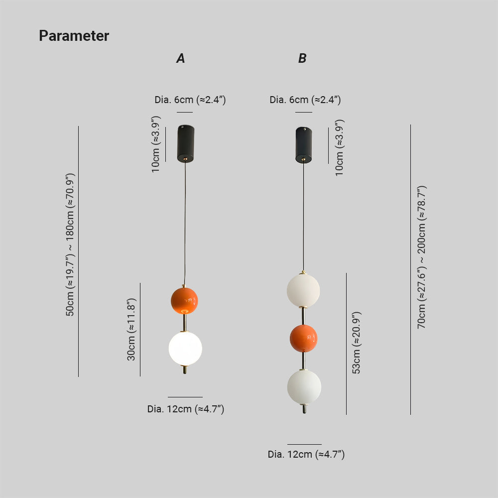 Renverwell Acrylic Pendant Light-Moonnatur