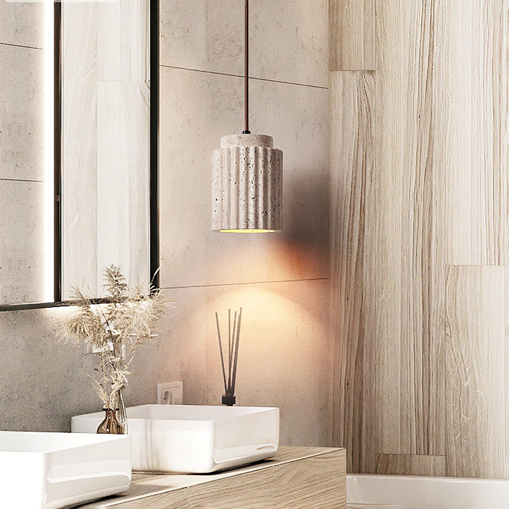 Veyrenmere Travertine Pendant Light-Moonnatur