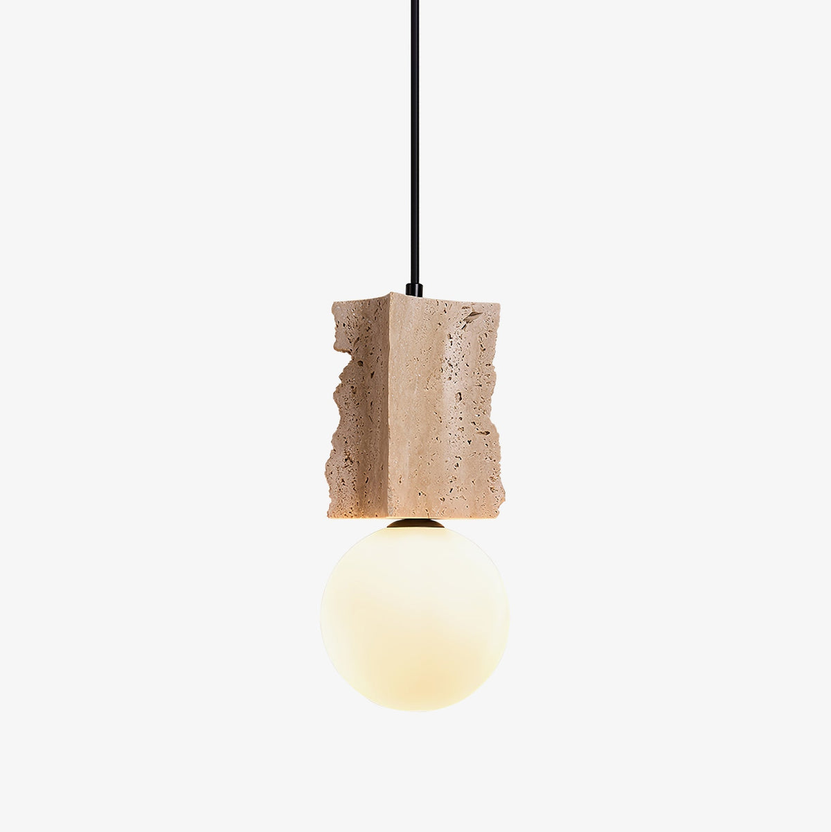 Merrenwren Travertine Pendant Light-Moonnatur