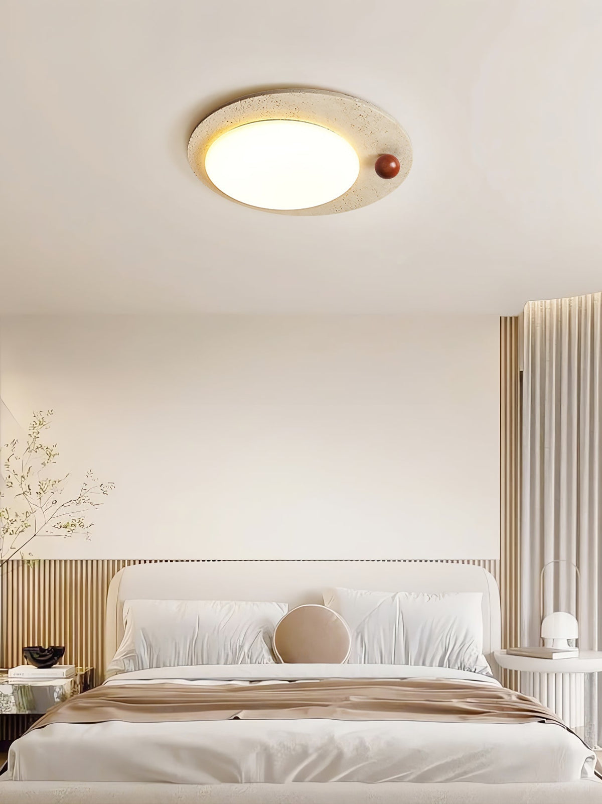 Osweneth Travertine Ceiling Light-Moonnatur