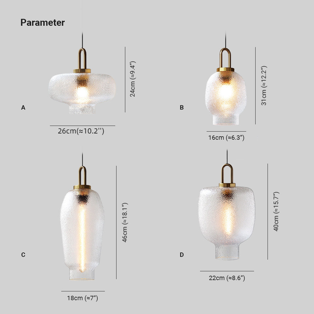 Asheniel Glass Pendant Light-Moonnatur
