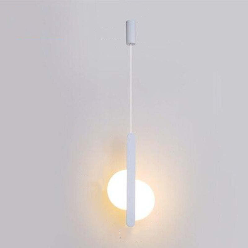 Doria Modern LED Pendant Light Black/White Metal Living Room - Neutralighting