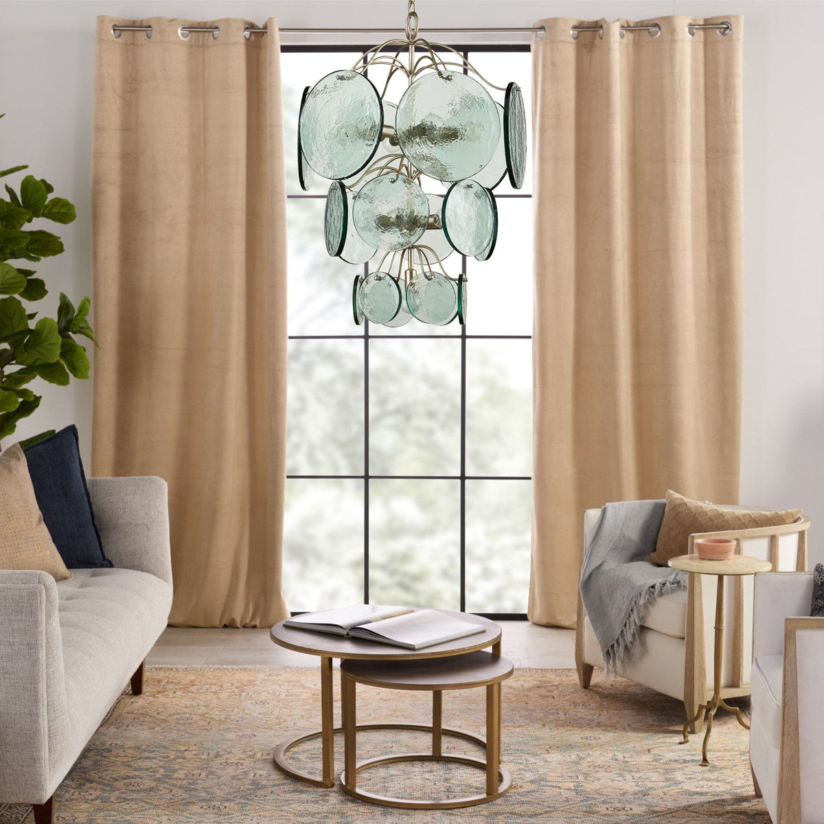 Carnelwren Glass Chandelier-Moonnatur