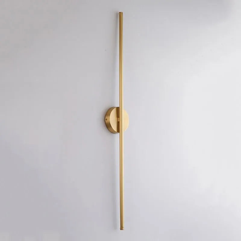 Fauro Modern Linear Metal&Silica Gel Wall Mount Lamps, Gold - Neutralighting