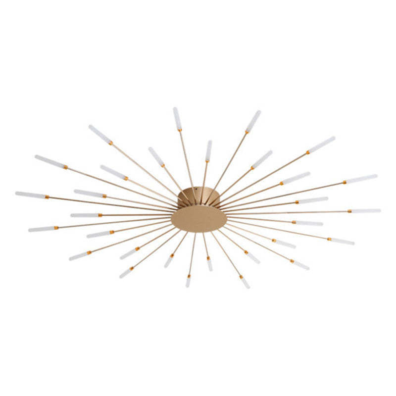 Wesley Flush-Mount Ceiling Light Fireworks, Black/Gold - Neutralighting
