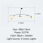 Marvenara Glass Chandelier-Moonnatur