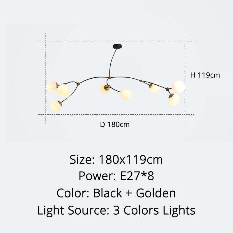 Marvenara Glass Chandelier-Moonnatur