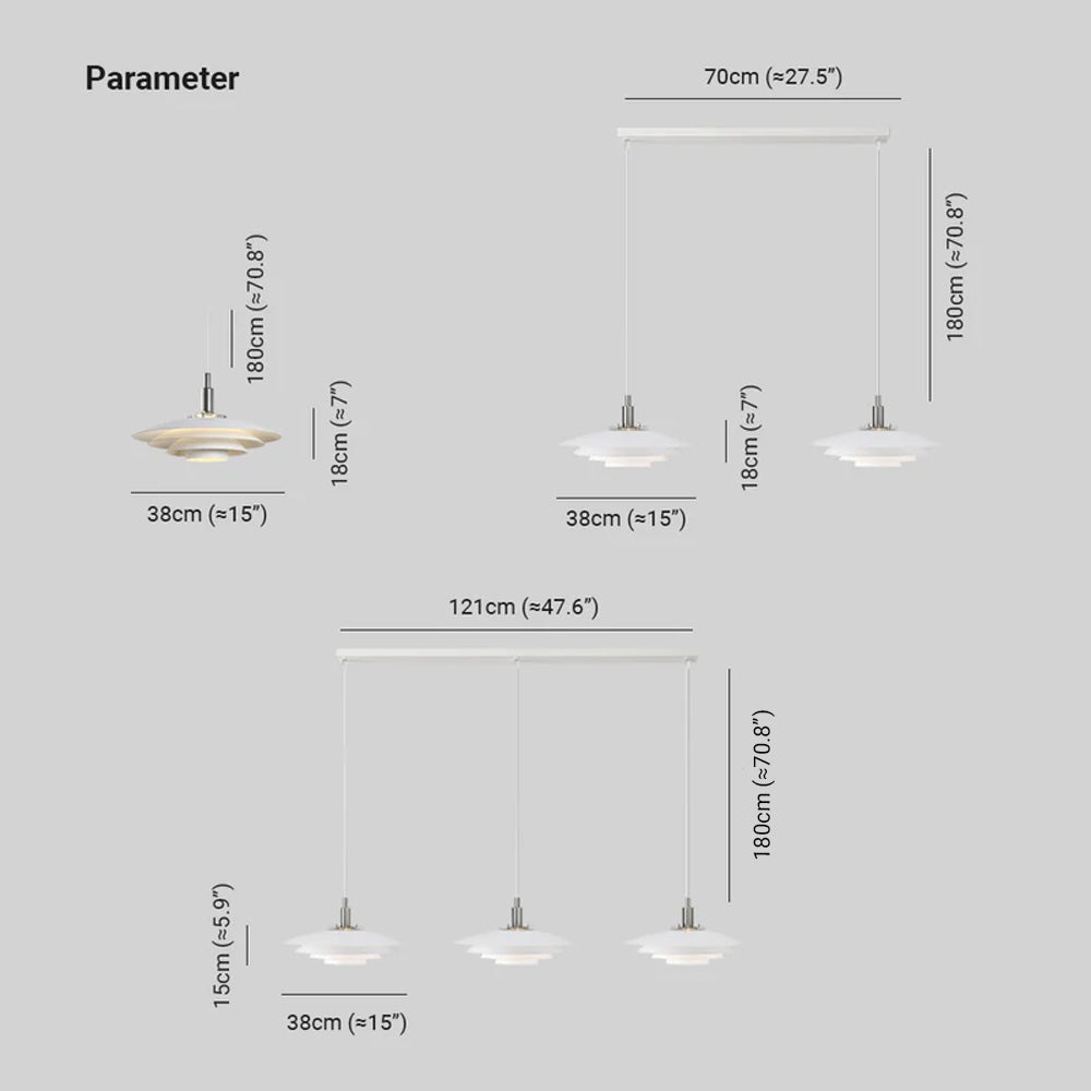 Brenellyn Aluminium Pendant Light-Moonnatur