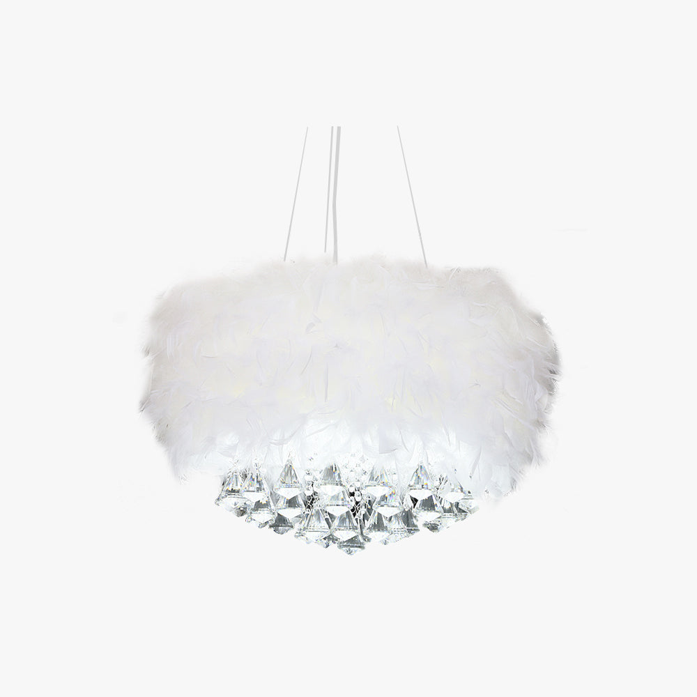 Casterevia Feather Chandelier-Moonnatur