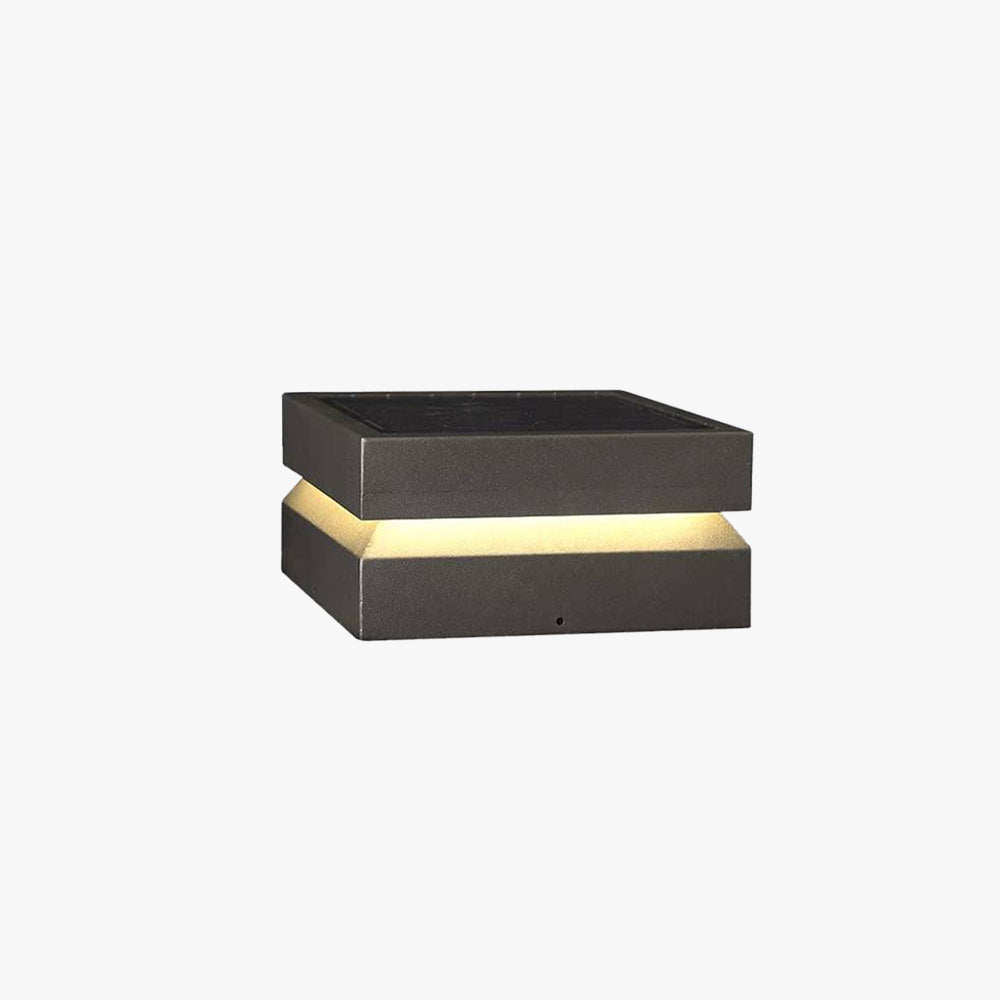 Axion Modern Concave Metal Black Outdoor Lamps, Solar - Neutralighting