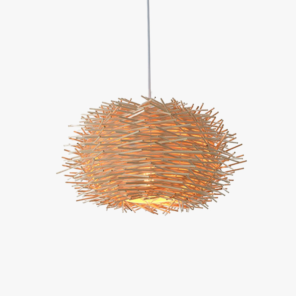 Langrenenna Rattan Pendant Light-Moonnatur