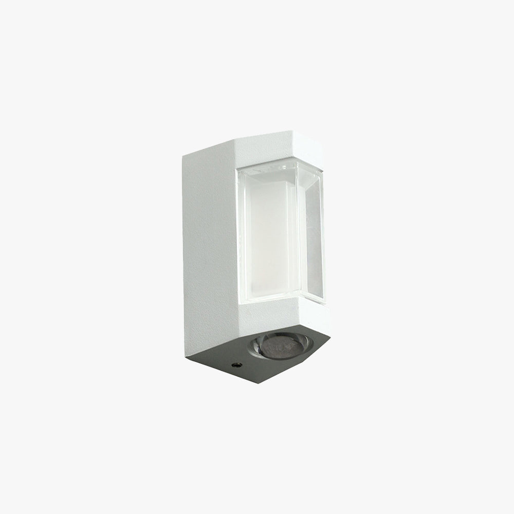 Marve Nordic Up Down Acrylic Outdoor Wall Lamp, White/Black - Neutralighting