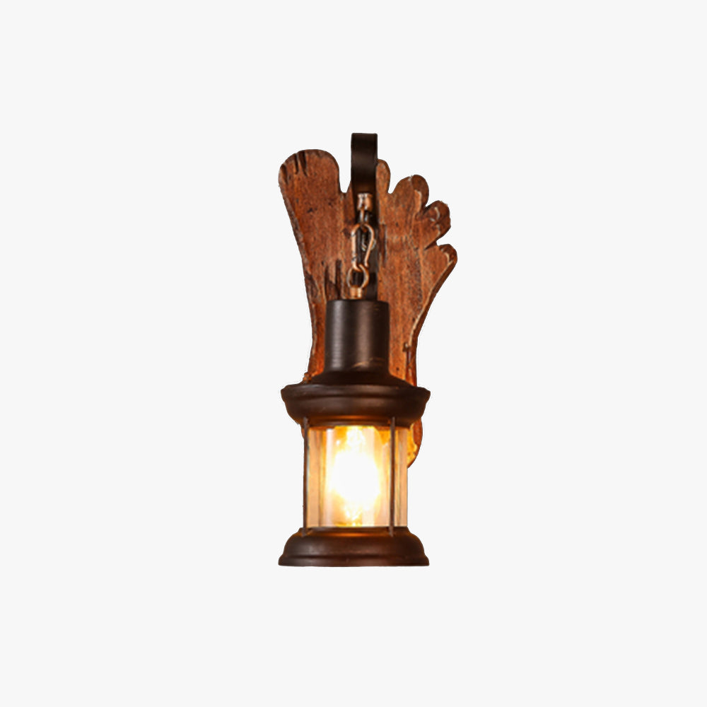Yardenonna Pine Wood Wall Light-Moonnatur