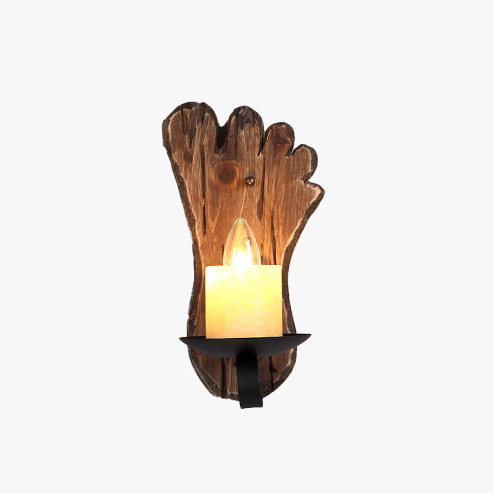 Yarrelis Pine Wood Wall Light-Moonnatur