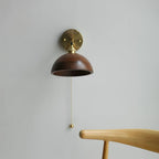 Farnelley Walnut Wall Light-Moonnatur