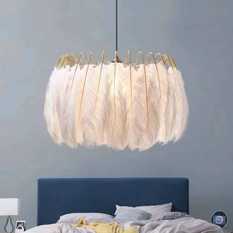 Grenelrose Feather Pendant Light-Moonnatur